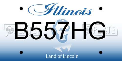 B557HG Illinois License Plate