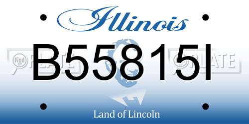 B55815I Illinois License Plate
