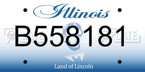 B558181 Illinois License Plate