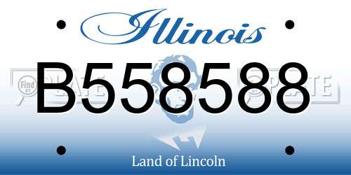 B558588 Illinois License Plate