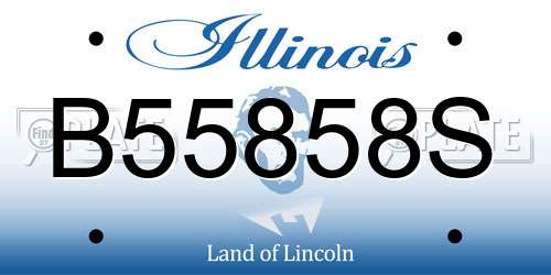 B55858S Illinois License Plate