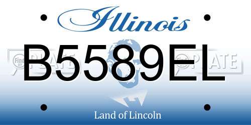 B5589EL Illinois License Plate