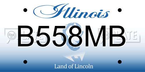 B558MB Illinois License Plate