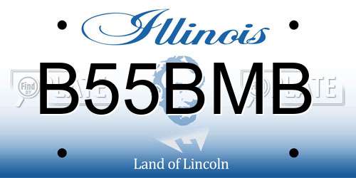 B55BMB Illinois License Plate