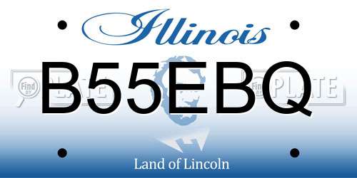 B55EBQ Illinois License Plate