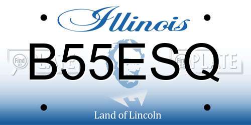 B55ESQ Illinois License Plate