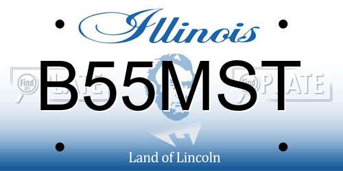B55MST Illinois License Plate