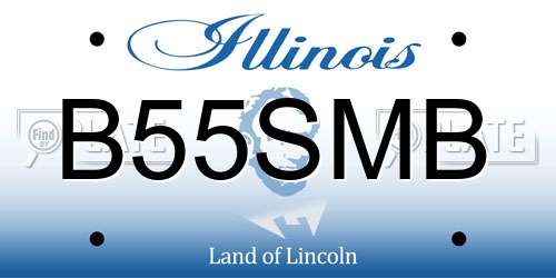 B55SMB Illinois License Plate