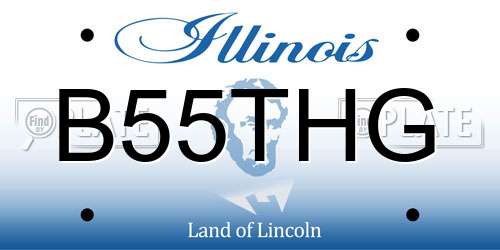 B55THG Illinois License Plate