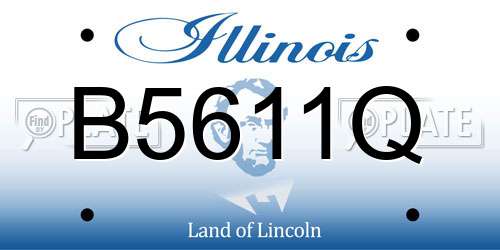 B5611Q Illinois License Plate