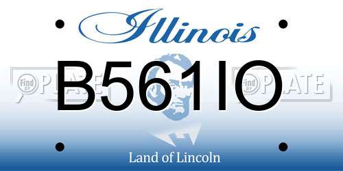 B561IO Illinois License Plate