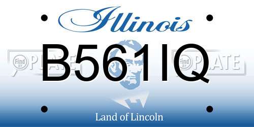 B561IQ Illinois License Plate