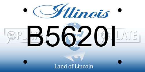 B5620I Illinois License Plate