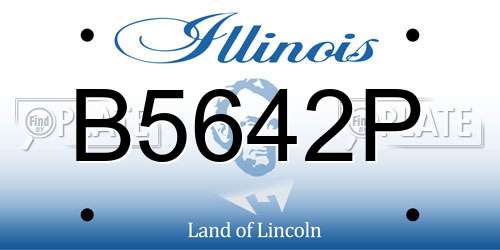 B5642P Illinois License Plate