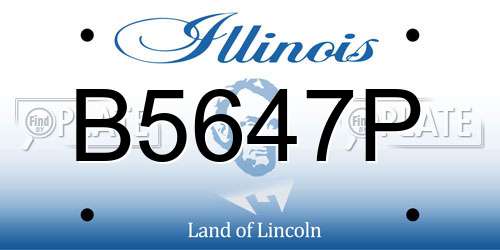 B5647P Illinois License Plate