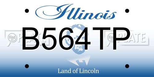 B564TP Illinois License Plate
