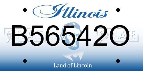 B56542O Illinois License Plate