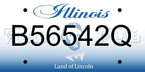B56542Q Illinois License Plate