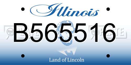 B565516 Illinois License Plate