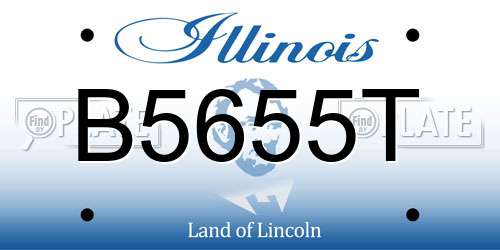 B5655T Illinois License Plate