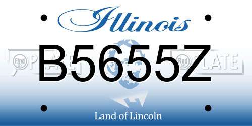 B5655Z Illinois License Plate