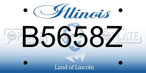 B5658Z Illinois License Plate