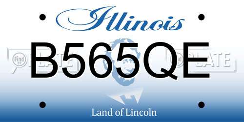 B565QE Illinois License Plate