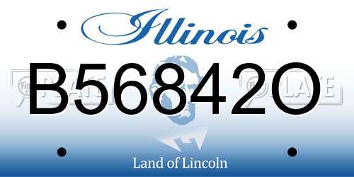 B56842O Illinois License Plate