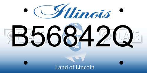 B56842Q Illinois License Plate