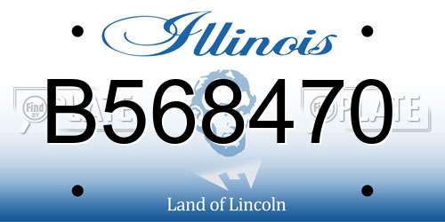 B568470 Illinois License Plate