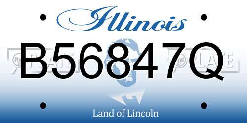 B56847Q Illinois License Plate