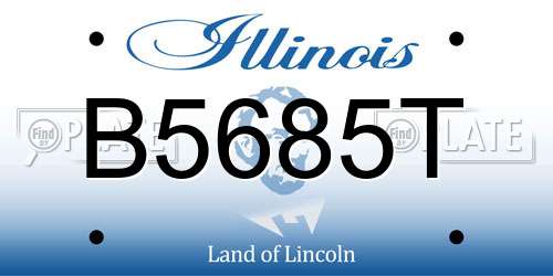 B5685T Illinois License Plate