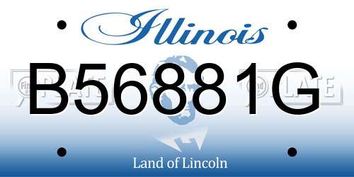 B56881G Illinois License Plate