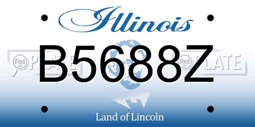 B5688Z Illinois License Plate
