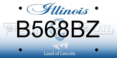 B568BZ Illinois License Plate
