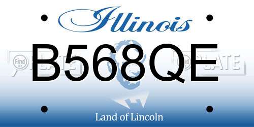 B568QE Illinois License Plate