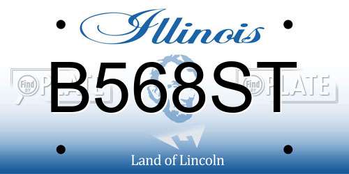 B568ST Illinois License Plate