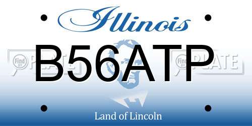 B56ATP Illinois License Plate