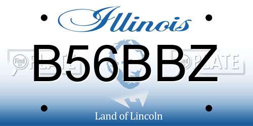 B56BBZ Illinois License Plate