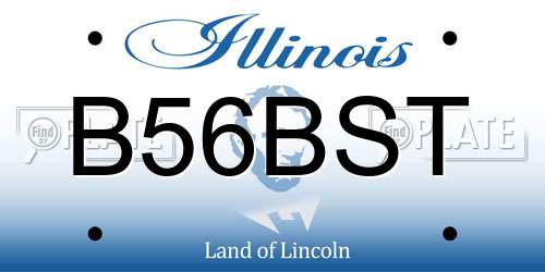 B56BST Illinois License Plate