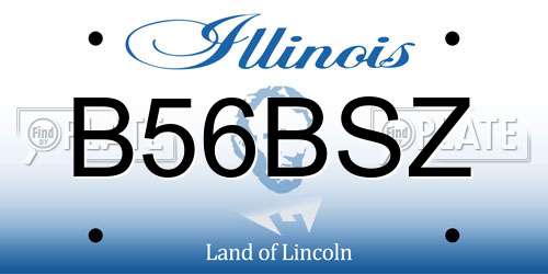 B56BSZ Illinois License Plate