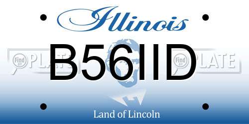 B56IID Illinois License Plate