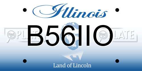 B56IIO Illinois License Plate