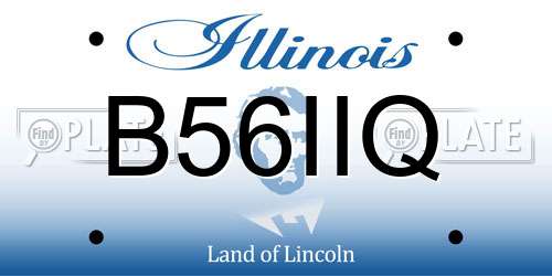 B56IIQ Illinois License Plate