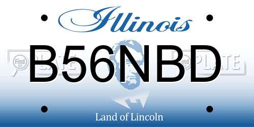 B56NBD Illinois License Plate