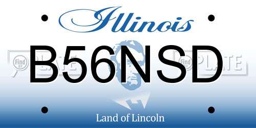 B56NSD Illinois License Plate