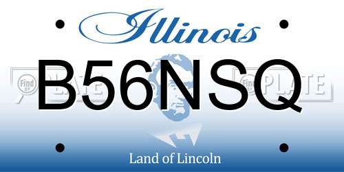 B56NSQ Illinois License Plate