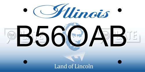 B56OAB Illinois License Plate