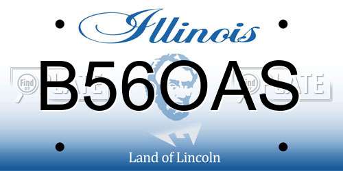 B56OAS Illinois License Plate