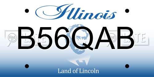 B56QAB Illinois License Plate